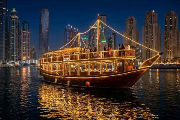 Dhow Cruise Dubai Marina with Dinner & Live Show