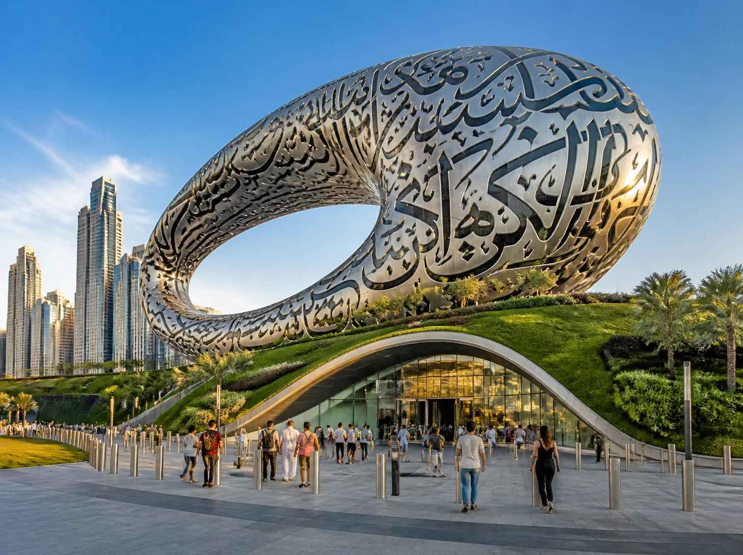 Enjoy a photo stop at the world-famous Museum of the Future.