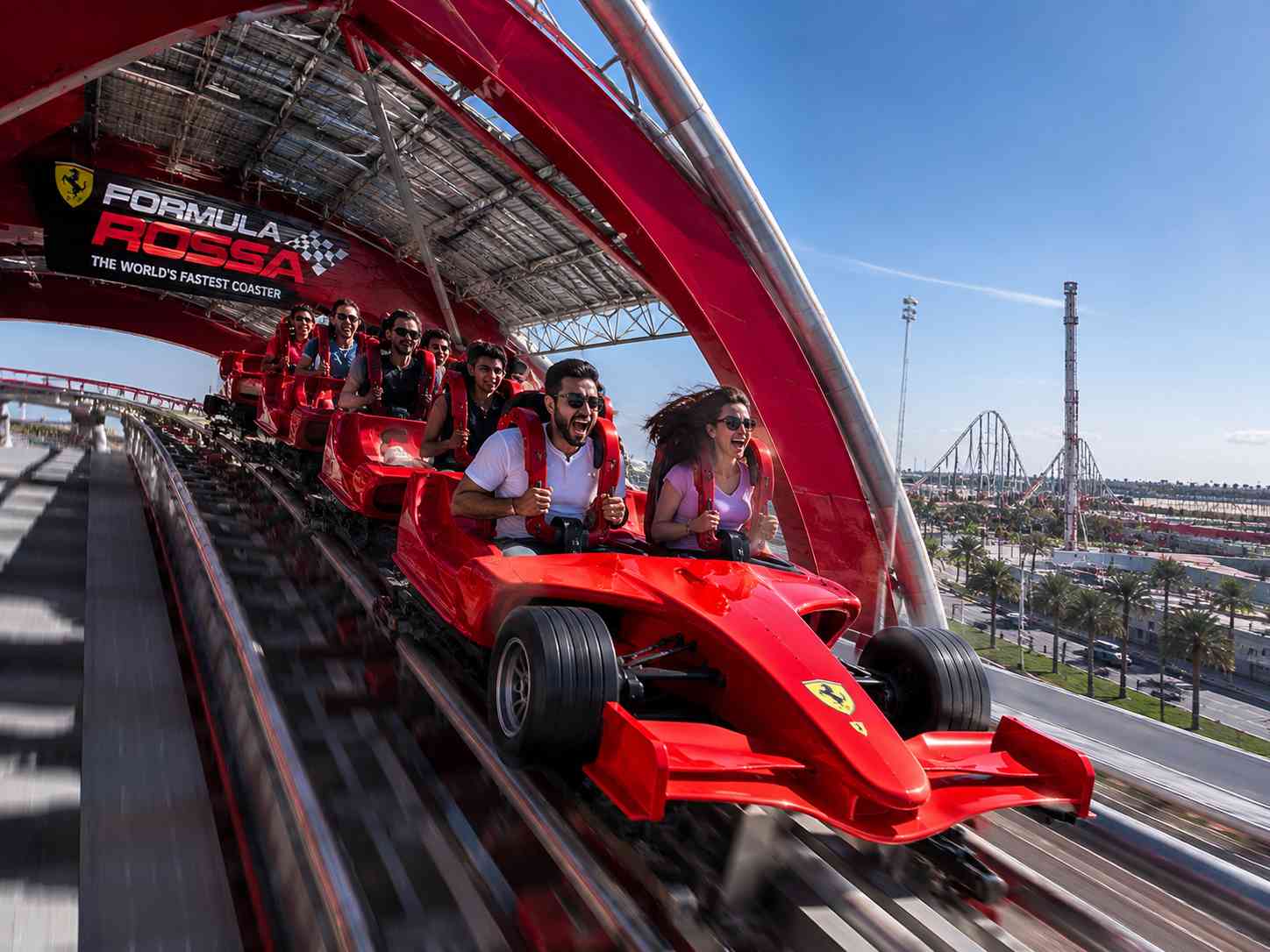 Complete your Private Abu Dhabi City Tour with the world's fastest roller coaster at Ferrari World.