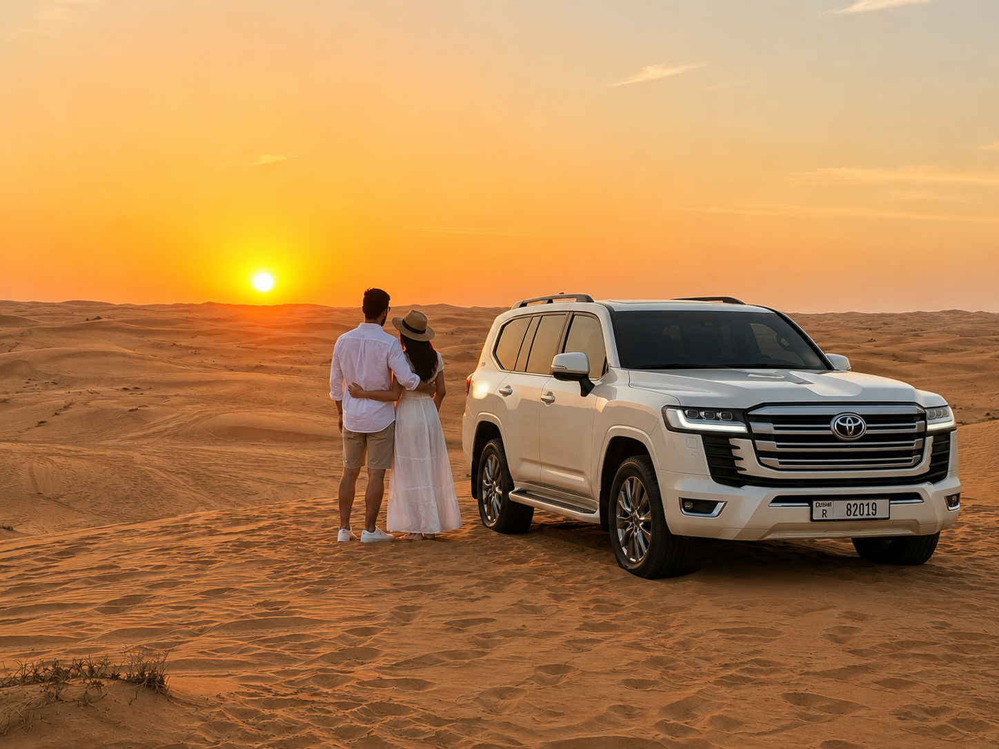 Private sunset stop in the Lahbab Desert — exclusively for your group, Private Desert Safari Dubai