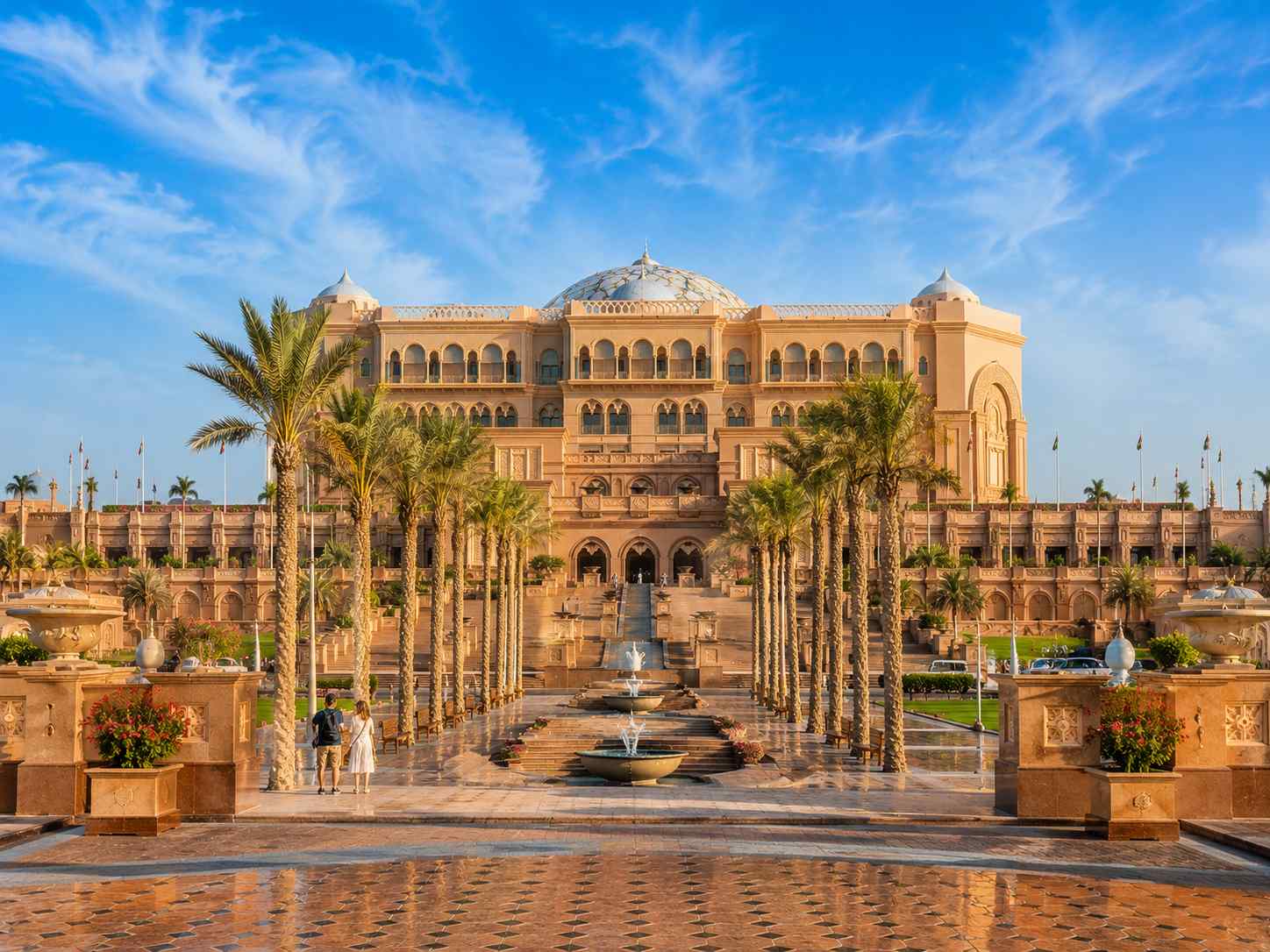 Admire the luxury and elegance of Emirates Palace.