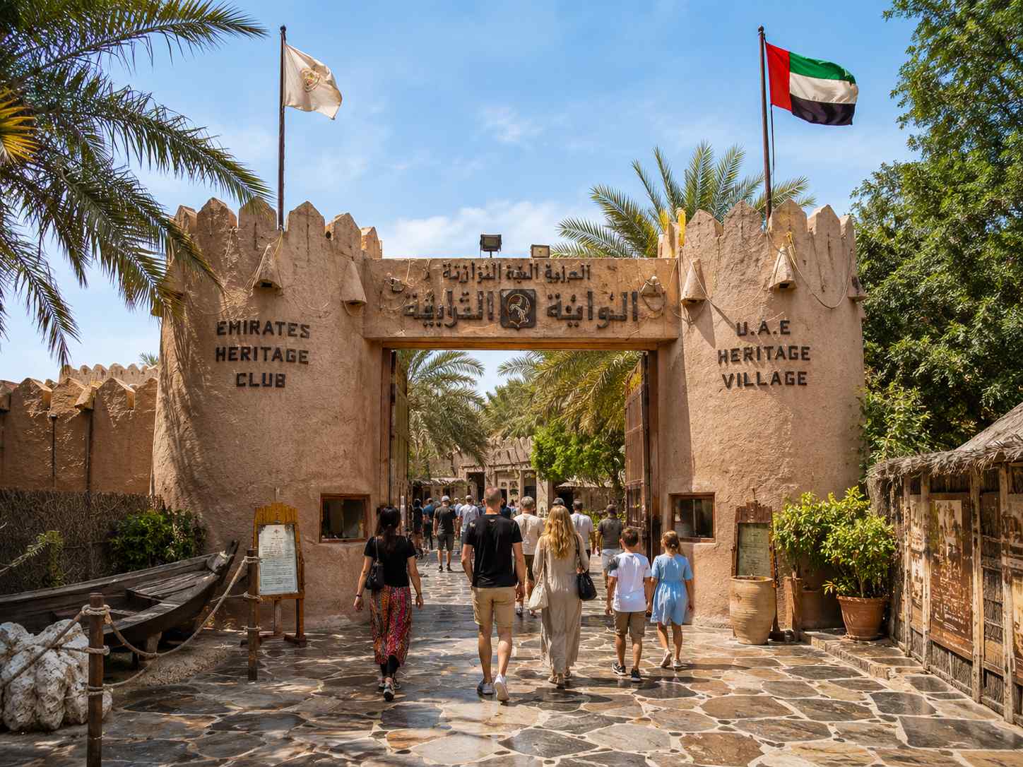 Experience the traditional Emirati lifestyle at Heritage Village.